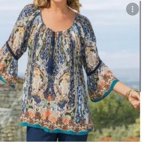 Soft surroundings boho top size XS - Picture 1 of 8